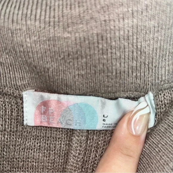 Free People FP Beach Tan Knit Shorts - Picture 5 of 6